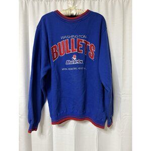 Washington bullets Vintage 90’s Embroidered Sweatshirt NBA Logo Athletic Mens L